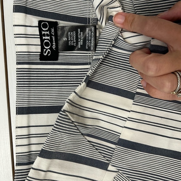 Soho Apparel Monochrome Striped Straight Leg Pants - Picture 4 of 6